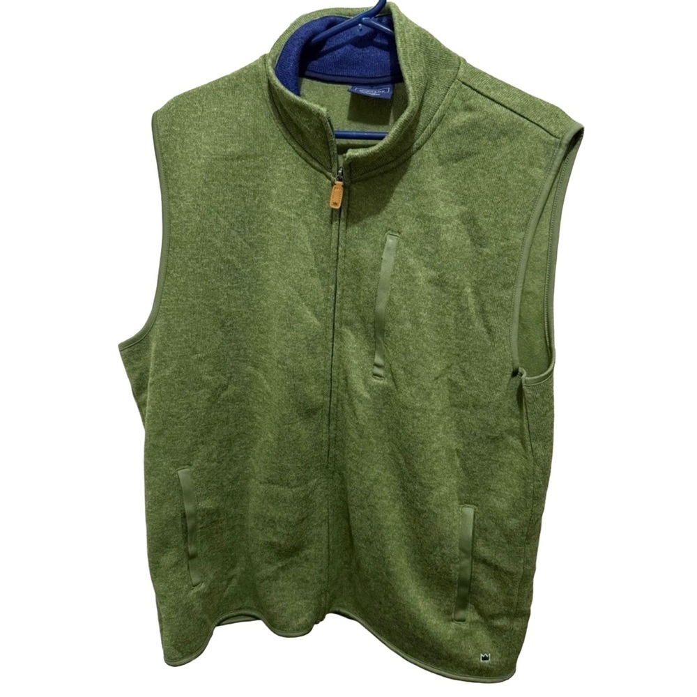 Crown & Ivy Olive Green Men's Medium Zip Up Vest gorpcore